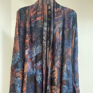 Multicolored kimono style jacket